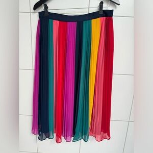 J. Crew Rainbow Colored Pleated Skirt 🌈